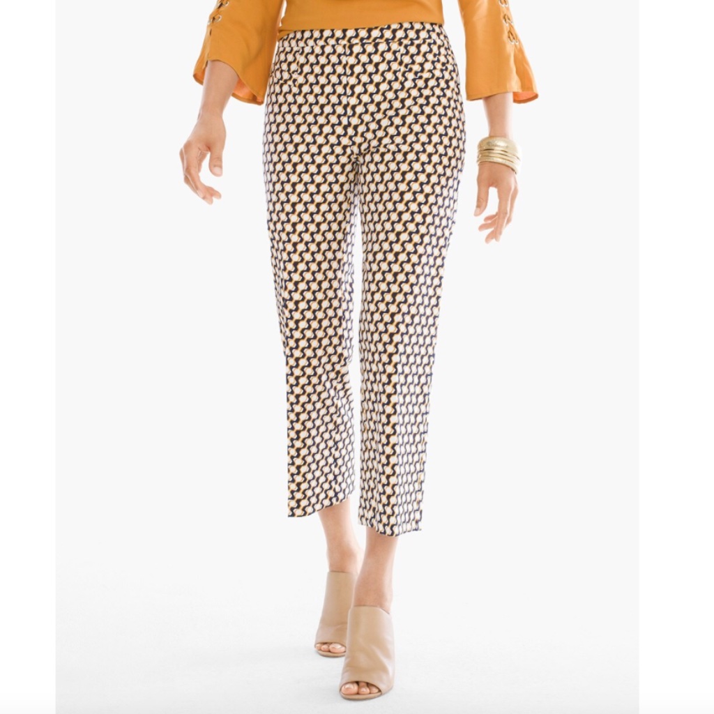 Nwt Chico's So Slimming Hexagon Crop Pants